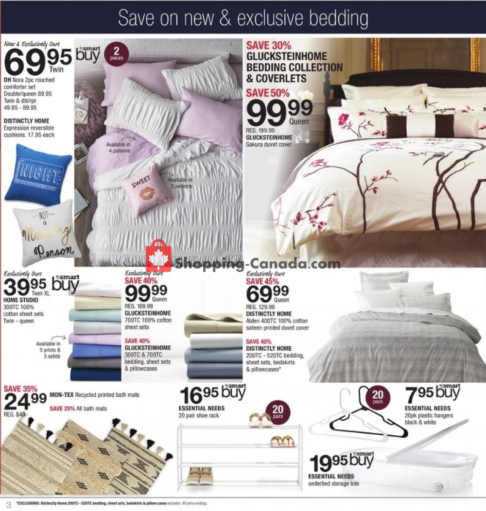 Home Outfitters flyer from Friday August 31, 2018 to Thursday September 6, 2018 - page 3