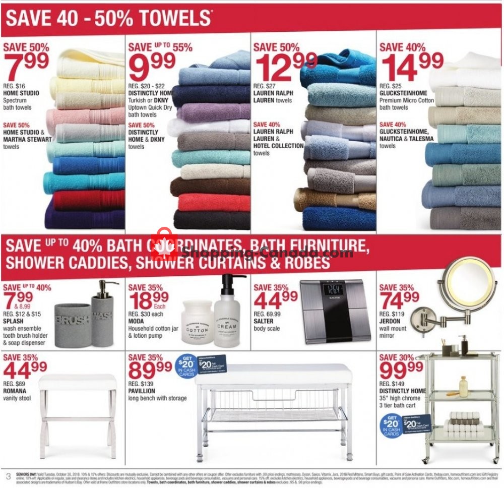 Home Outfitters flyer from Friday October 26, 2018 to Thursday November 1, 2018 - page 3