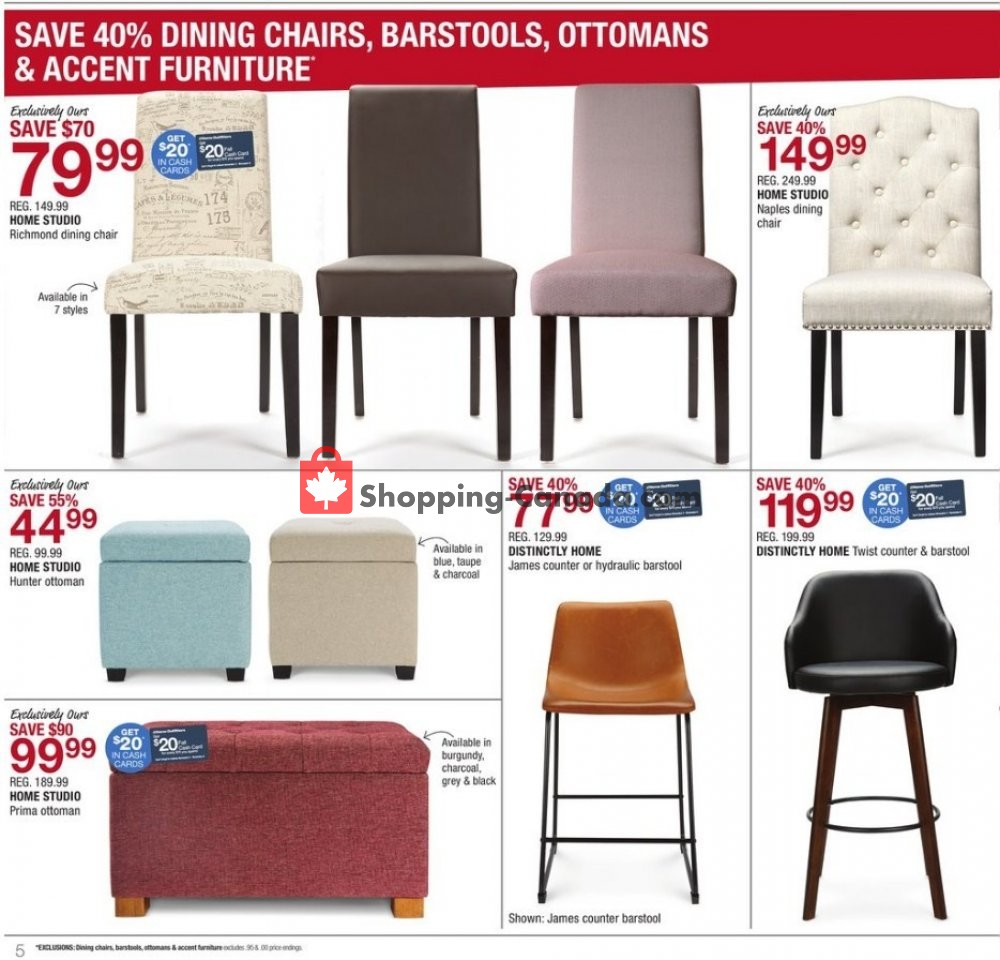 Home Outfitters flyer from Friday October 26, 2018 to Thursday November 1, 2018 - page 5