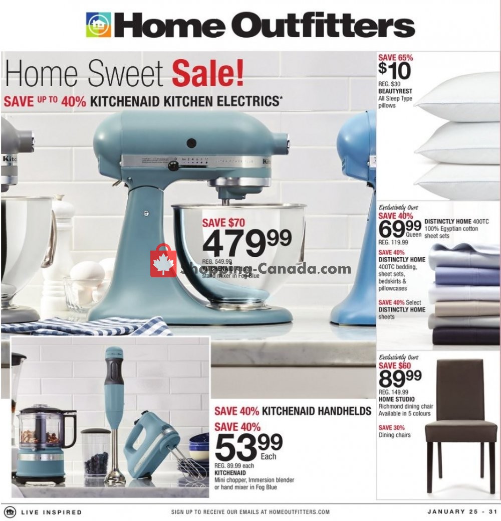 Home Outfitters flyer from Friday January 25, 2019 to Thursday January 31, 2019 - page 1