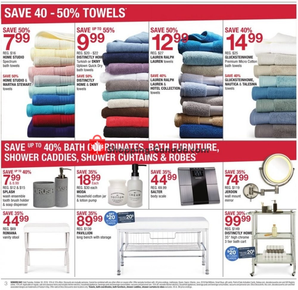 Home Outfitters flyer from Friday October 26, 2018 to Thursday November 1, 2018 - page 3