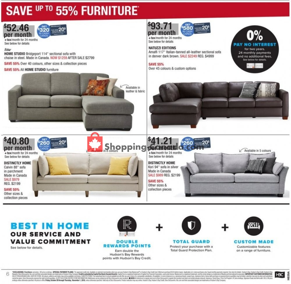 Home Outfitters flyer from Friday October 26, 2018 to Thursday November 1, 2018 - page 6