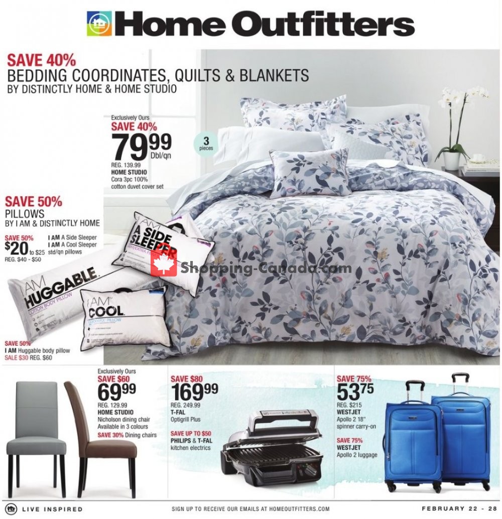 Home Outfitters flyer from Friday February 22, 2019 to Thursday February 28, 2019 - page 1