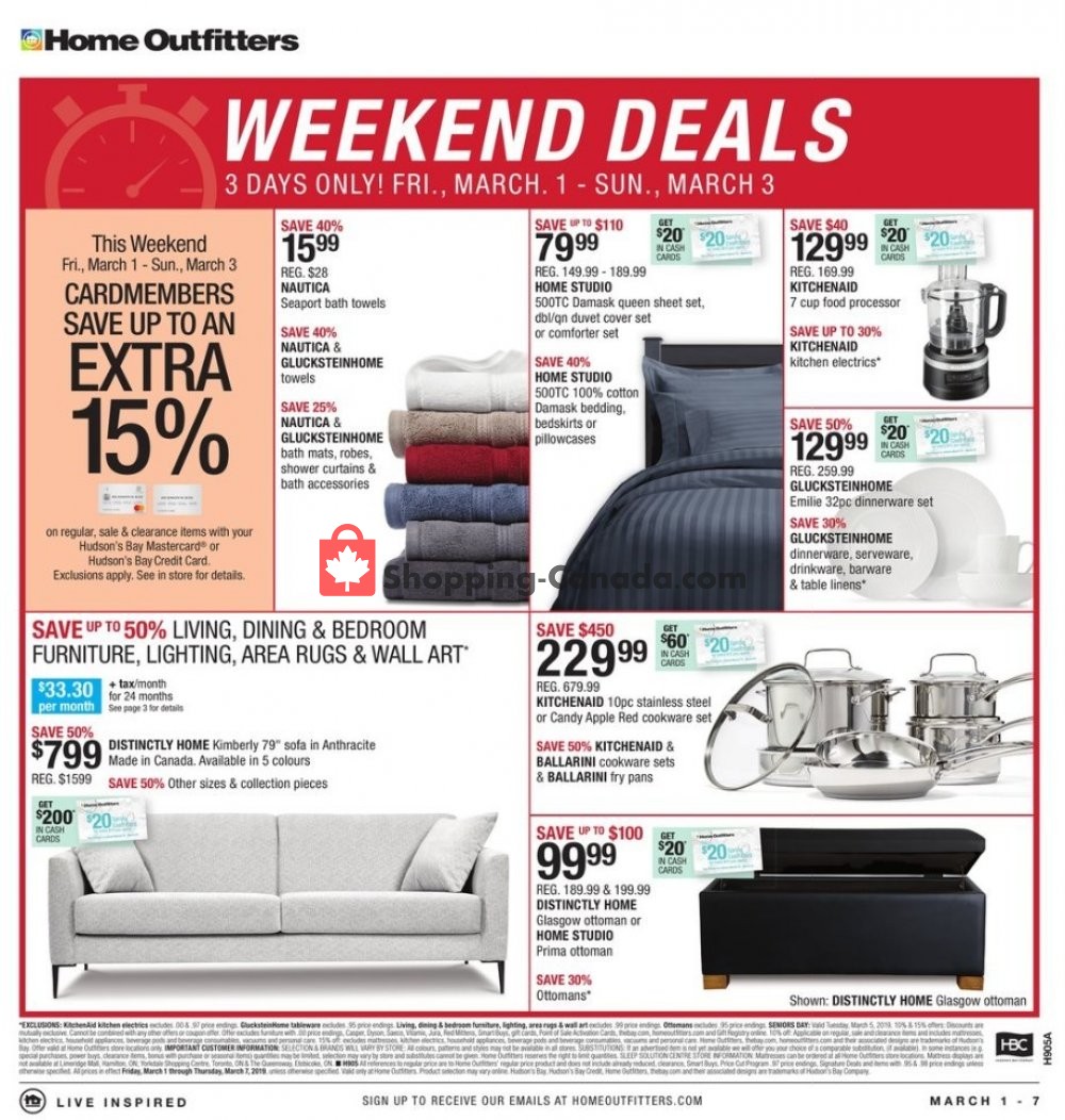 Home Outfitters flyer from Friday March 1, 2019 to Thursday March 7, 2019 - page 4