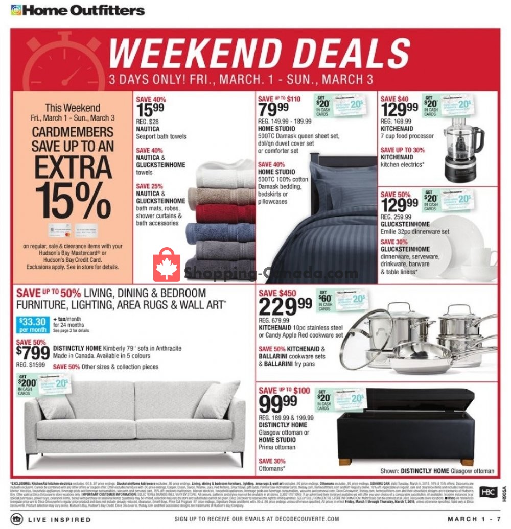 Home Outfitters flyer from Friday March 1, 2019 to Thursday March 7, 2019 - page 4
