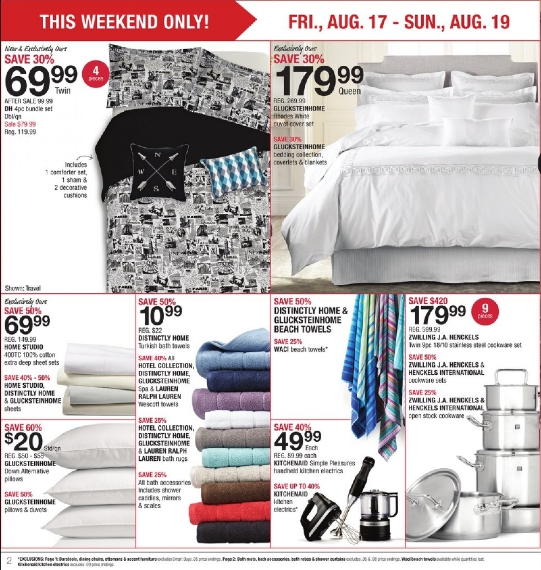 Home Outfitters flyer from Friday August 17, 2018 to Thursday August 23, 2018 - page 2