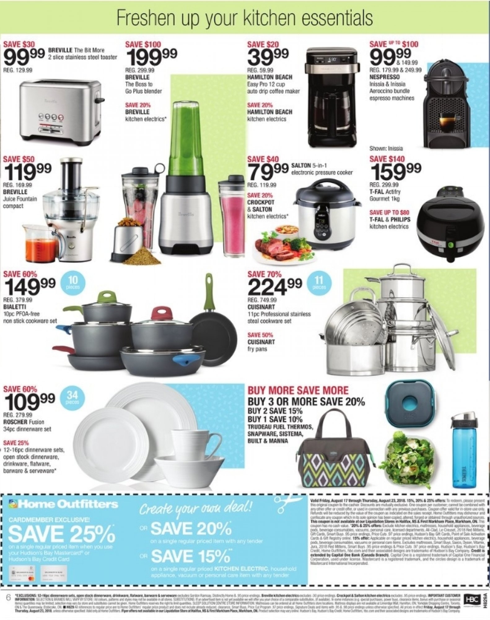 Home Outfitters flyer from Friday August 17, 2018 to Thursday August 23, 2018 - page 6
