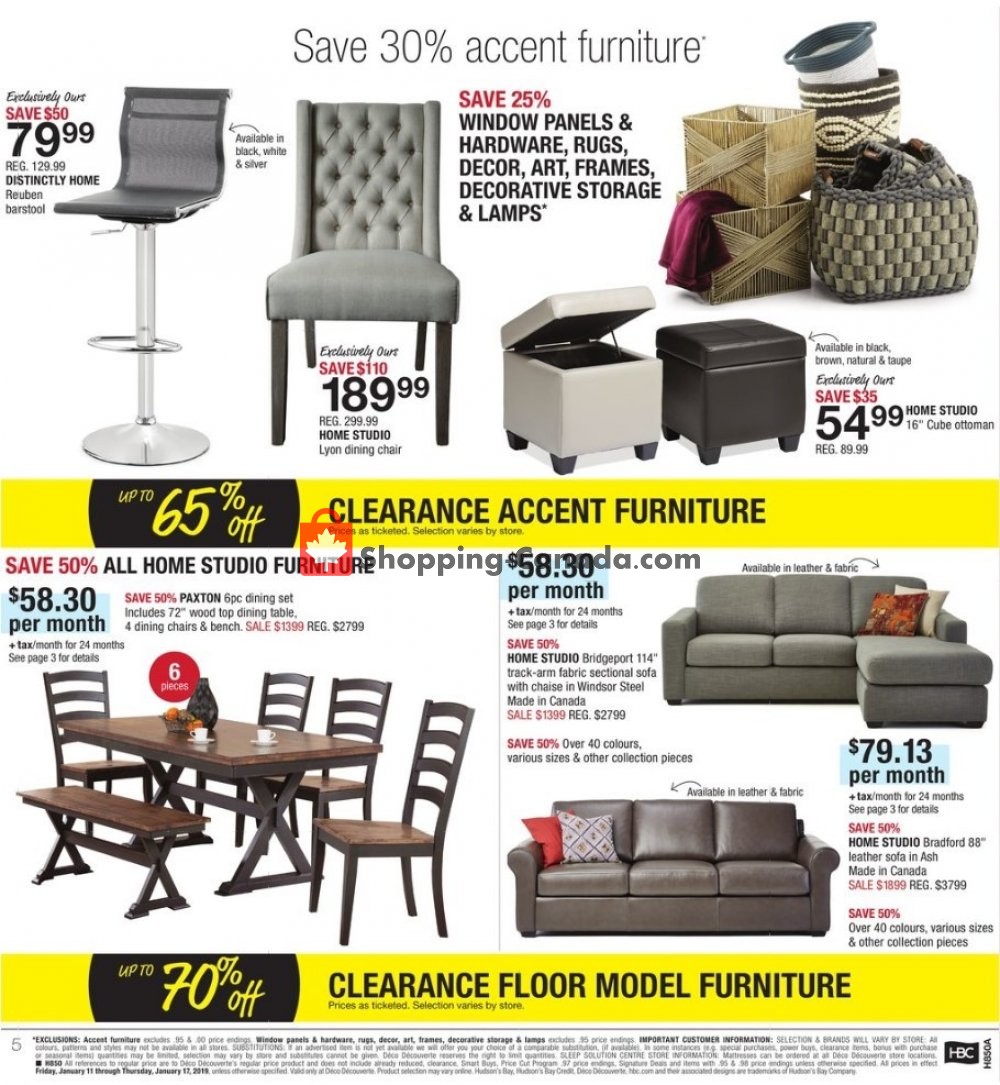 Home Outfitters flyer from Friday January 11, 2019 to Thursday January 17, 2019 - page 6
