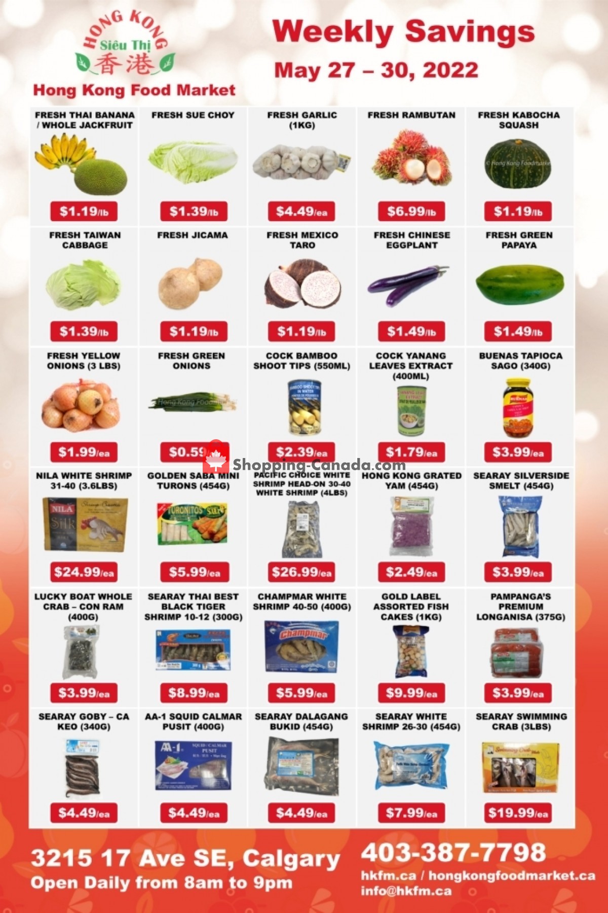 Hong Kong FoodMarket Canada, flyer (Weekly Savings) May 27 May 30