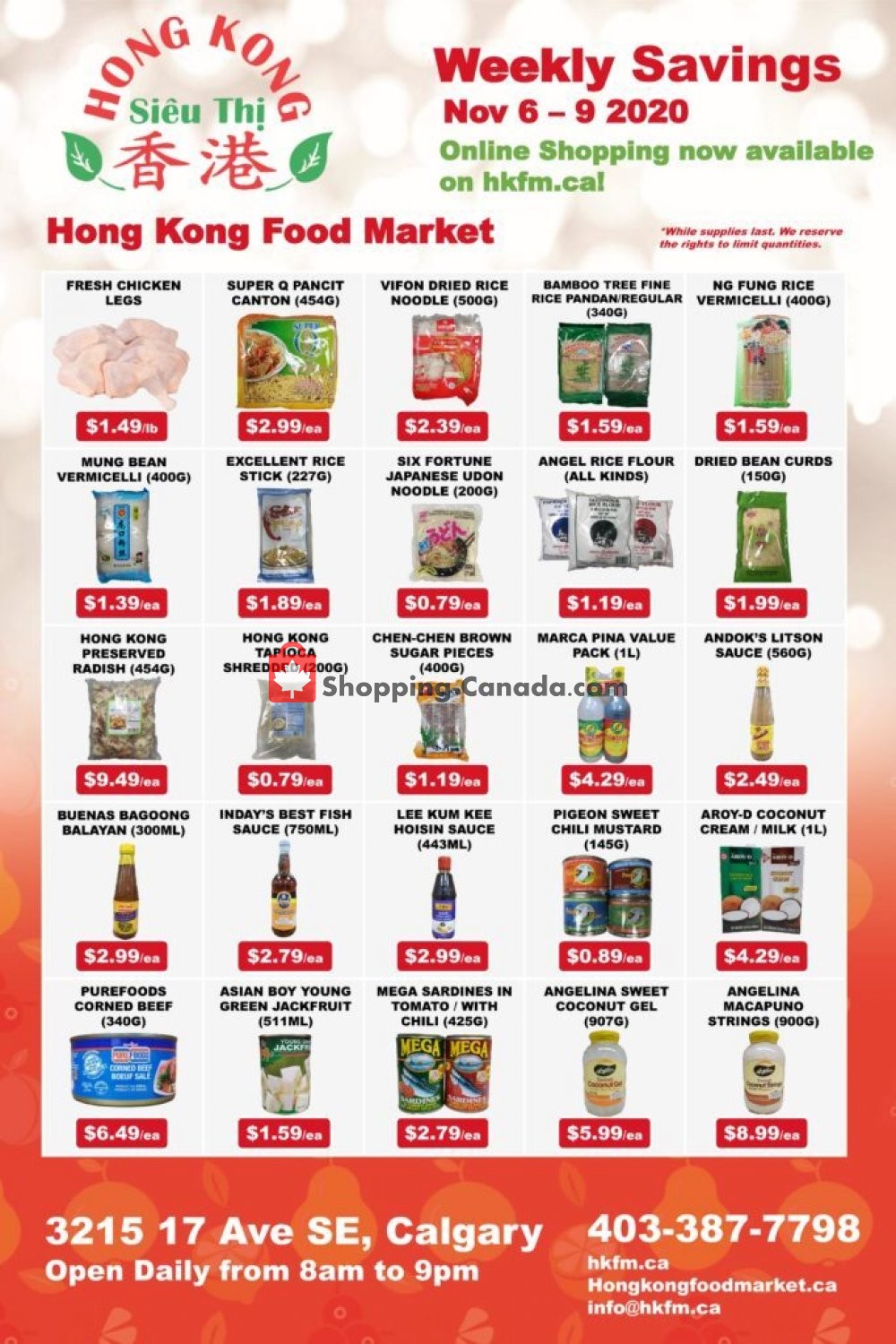 Hong Kong FoodMarket Canada, flyer (Weekly Savings) November 6
