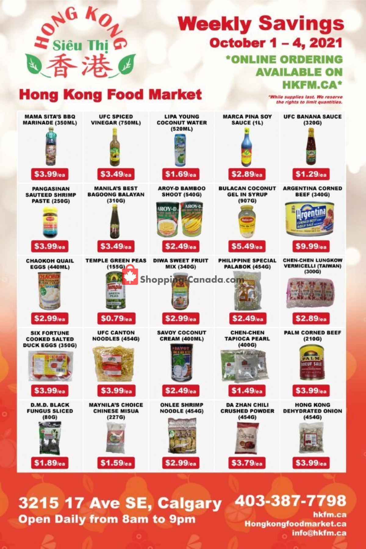 Hong Kong FoodMarket flyer from Friday October 1, 2021 to Monday October 4, 2021 - page 1