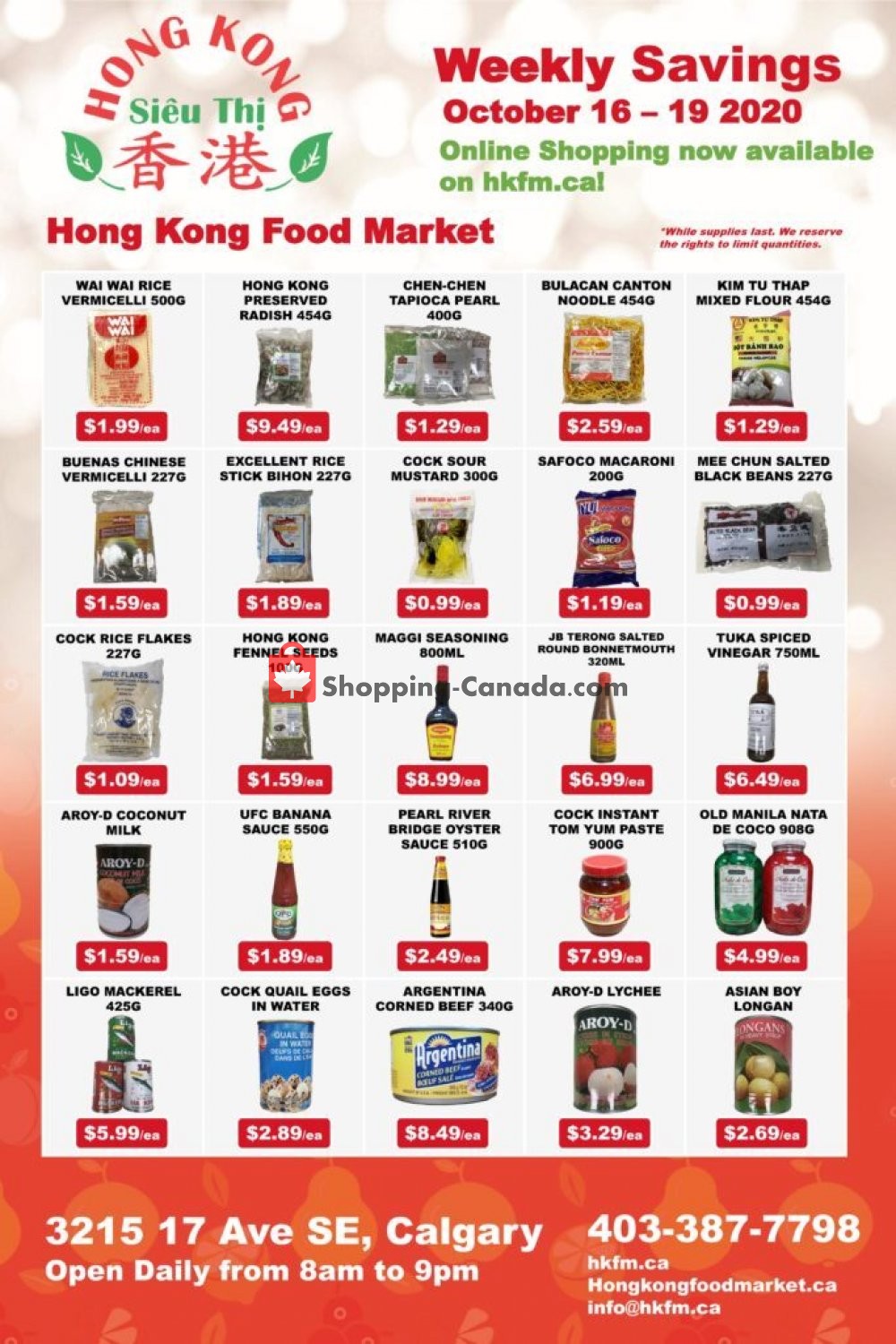 Hong Kong FoodMarket flyer from Friday October 16, 2020 to Monday October 19, 2020 - page 1