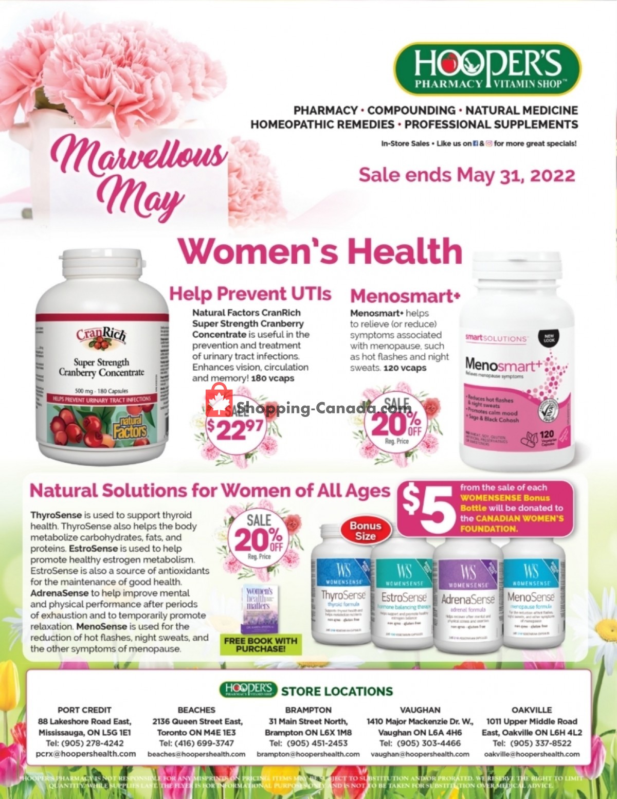 Hoopers Pharmacy flyer from Sunday May 1, 2022 to Tuesday May 31, 2022 - page 1