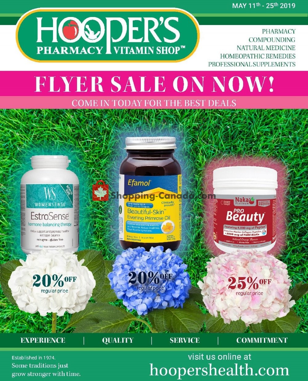 Hoopers Pharmacy flyer from Saturday May 11, 2019 to Saturday May 25, 2019 - page 1