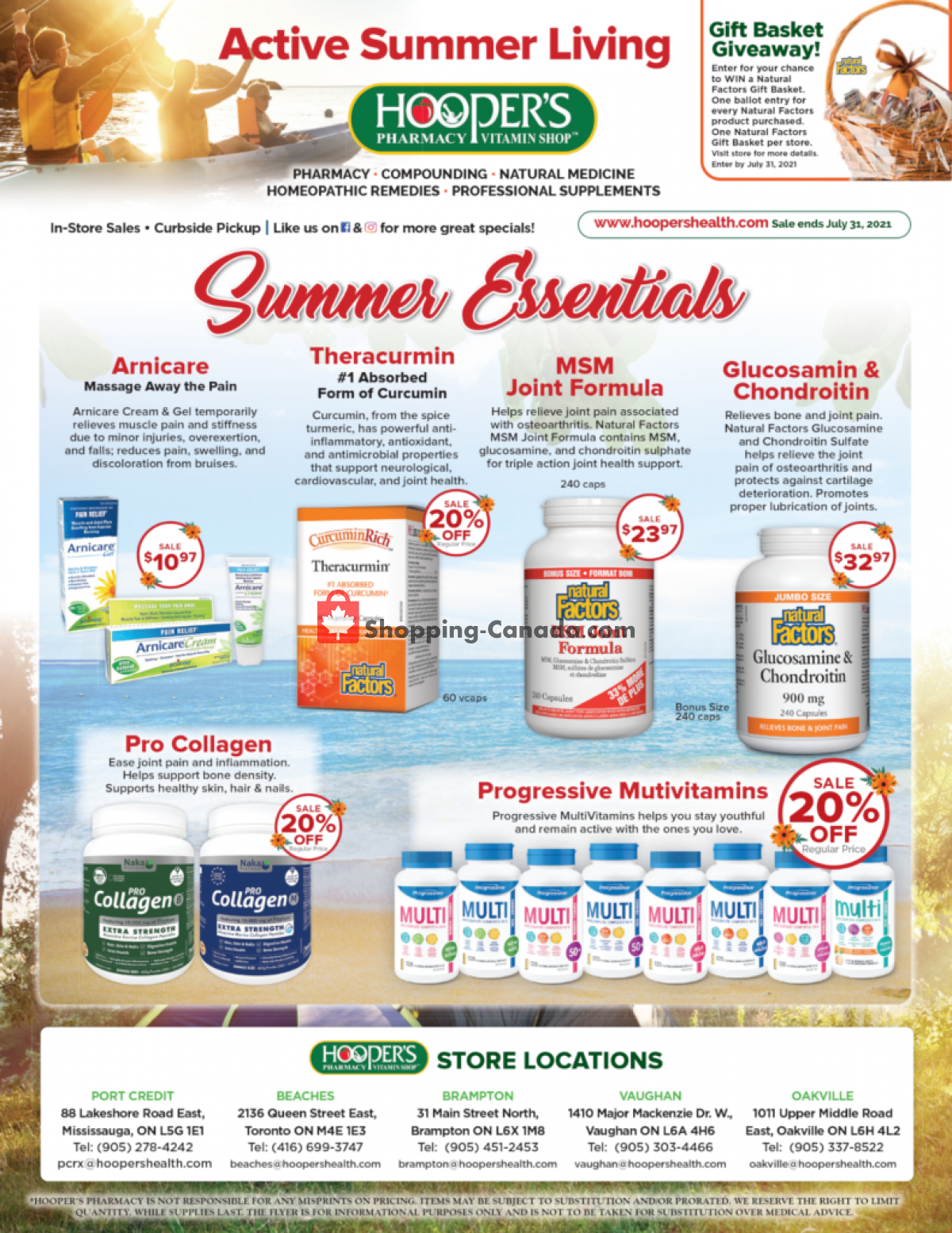 Hoopers Pharmacy flyer from Thursday July 1, 2021 to Saturday July 31, 2021 - page 1
