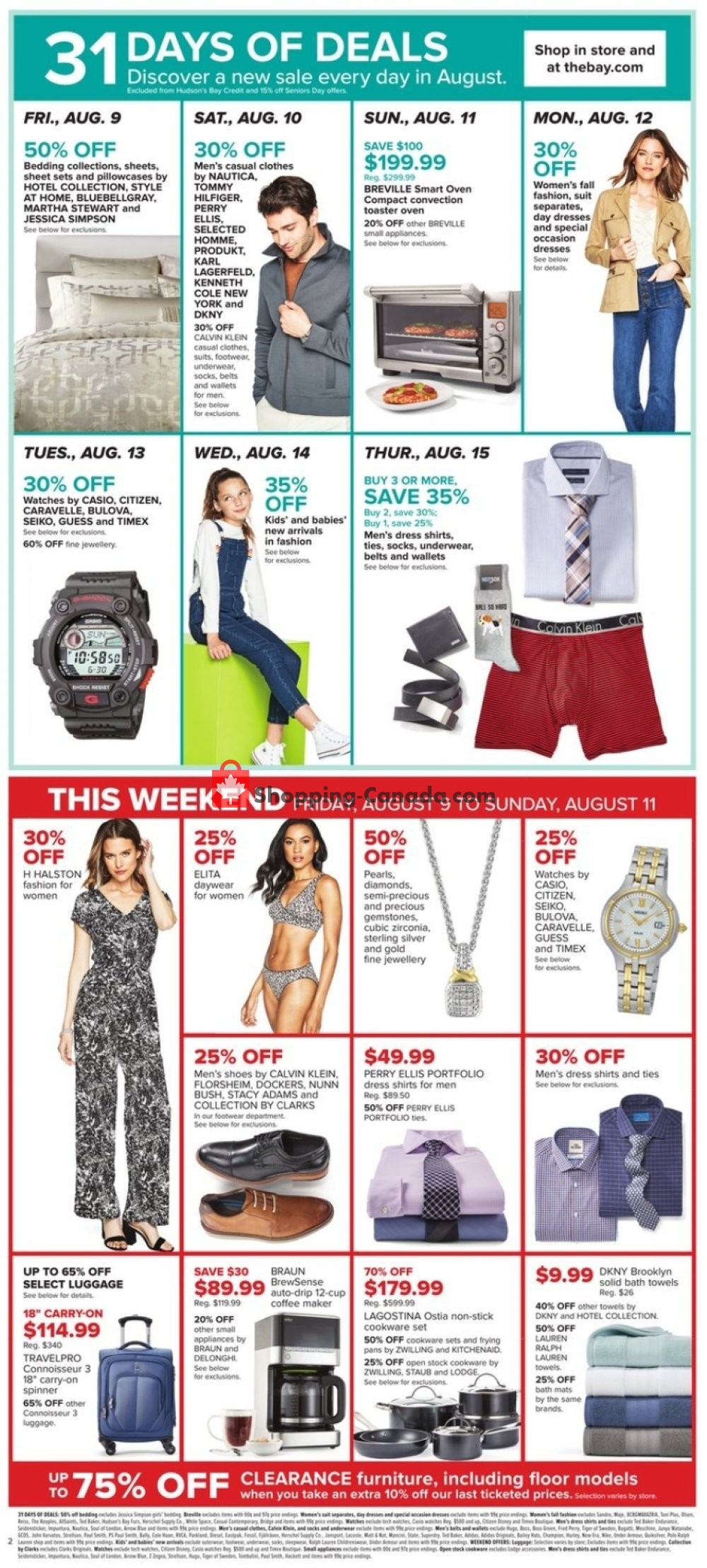 Hudson's Bay flyer from Friday August 9, 2019 to Thursday August 15, 2019 - page 3