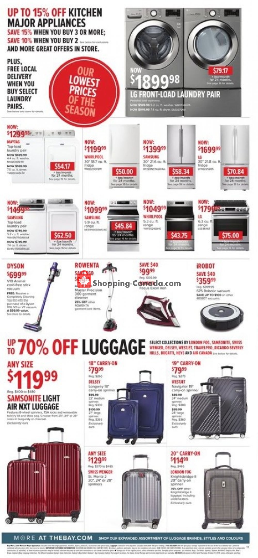 Hudson's Bay flyer from Friday October 11, 2019 to Thursday October 17, 2019 - page 17