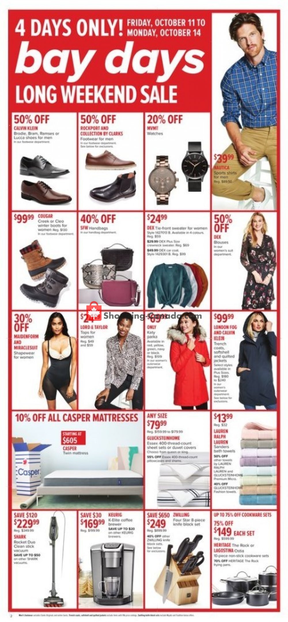Hudson's Bay flyer from Friday October 11, 2019 to Thursday October 17, 2019 - page 2