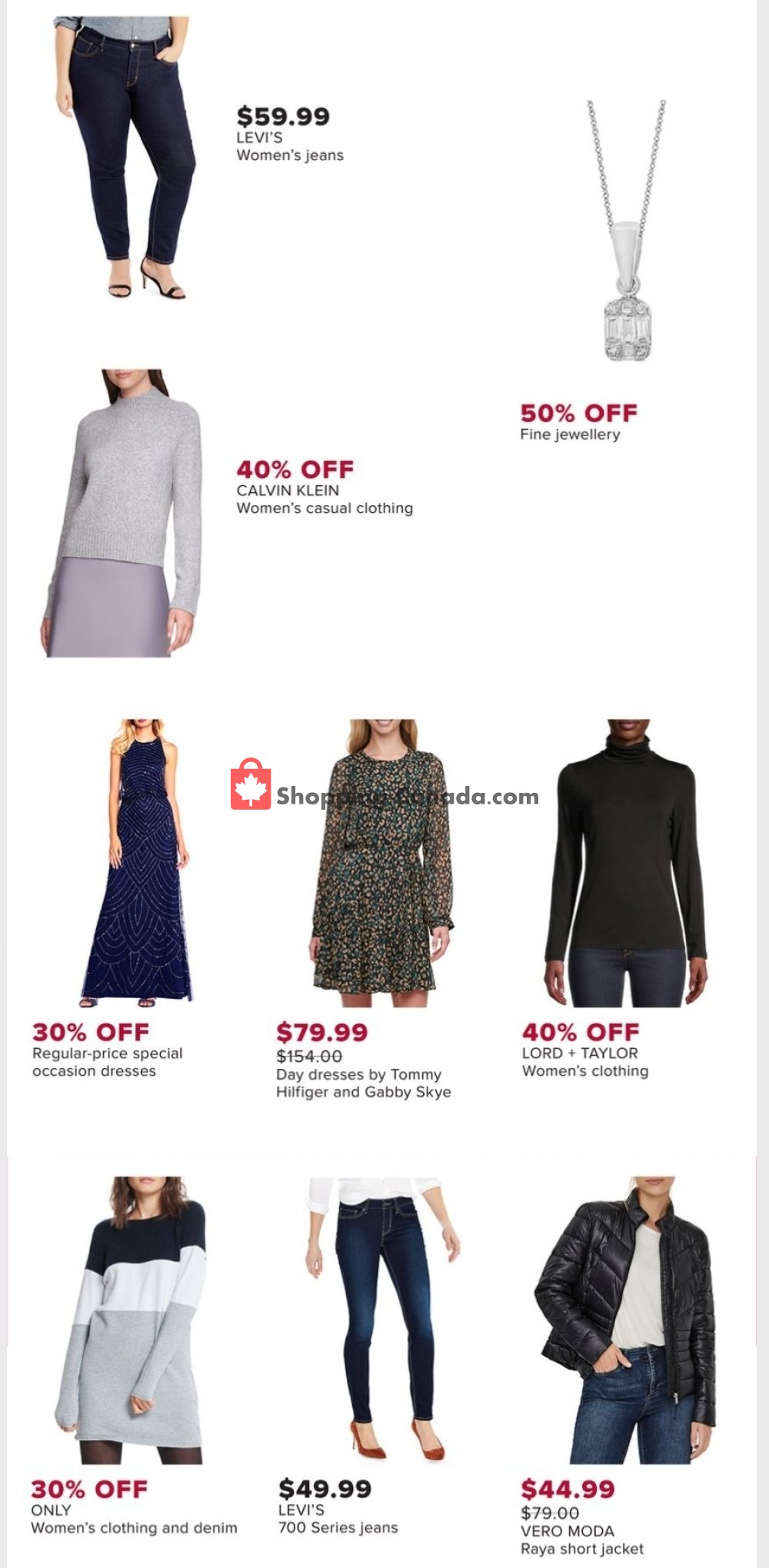 hudson bay levis sale