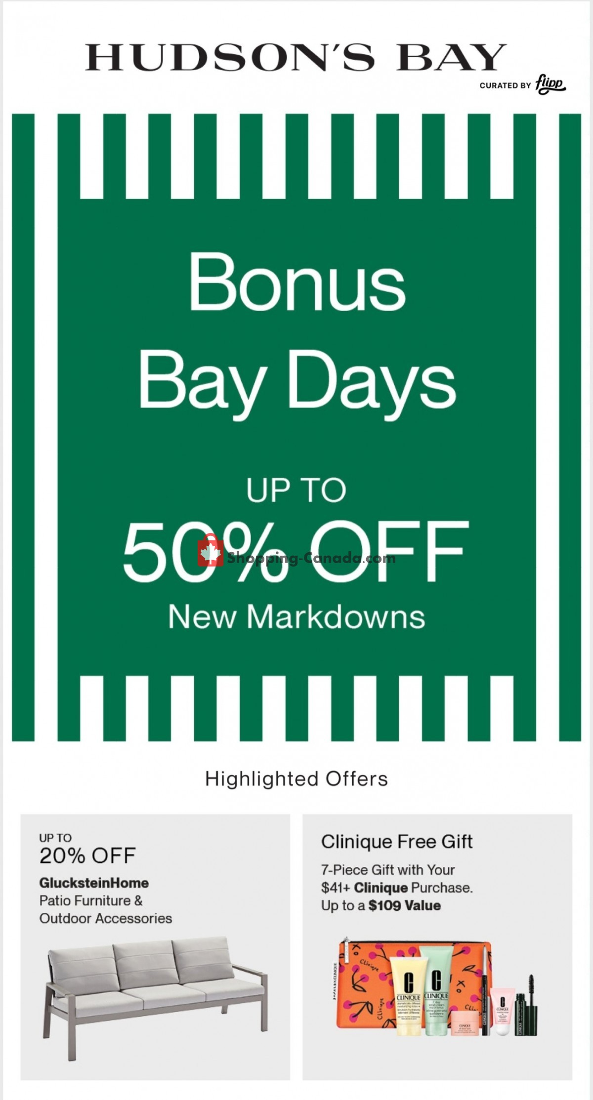 Hudson's Bay Canada, flyer (Bonus Bay Days) May 21 May 27, 2021