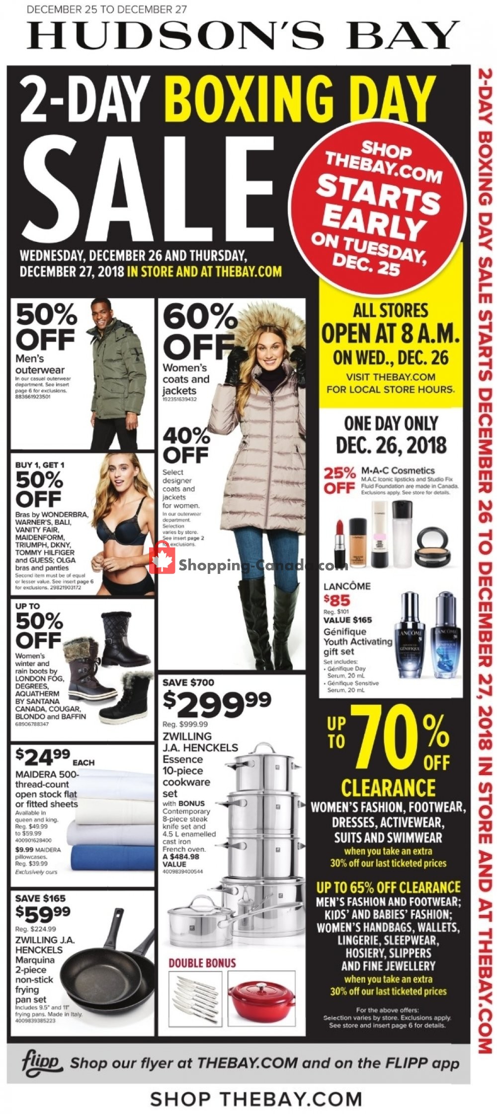 Hudson's Bay Canada, flyer (Boxing Day Sale) December 25 December