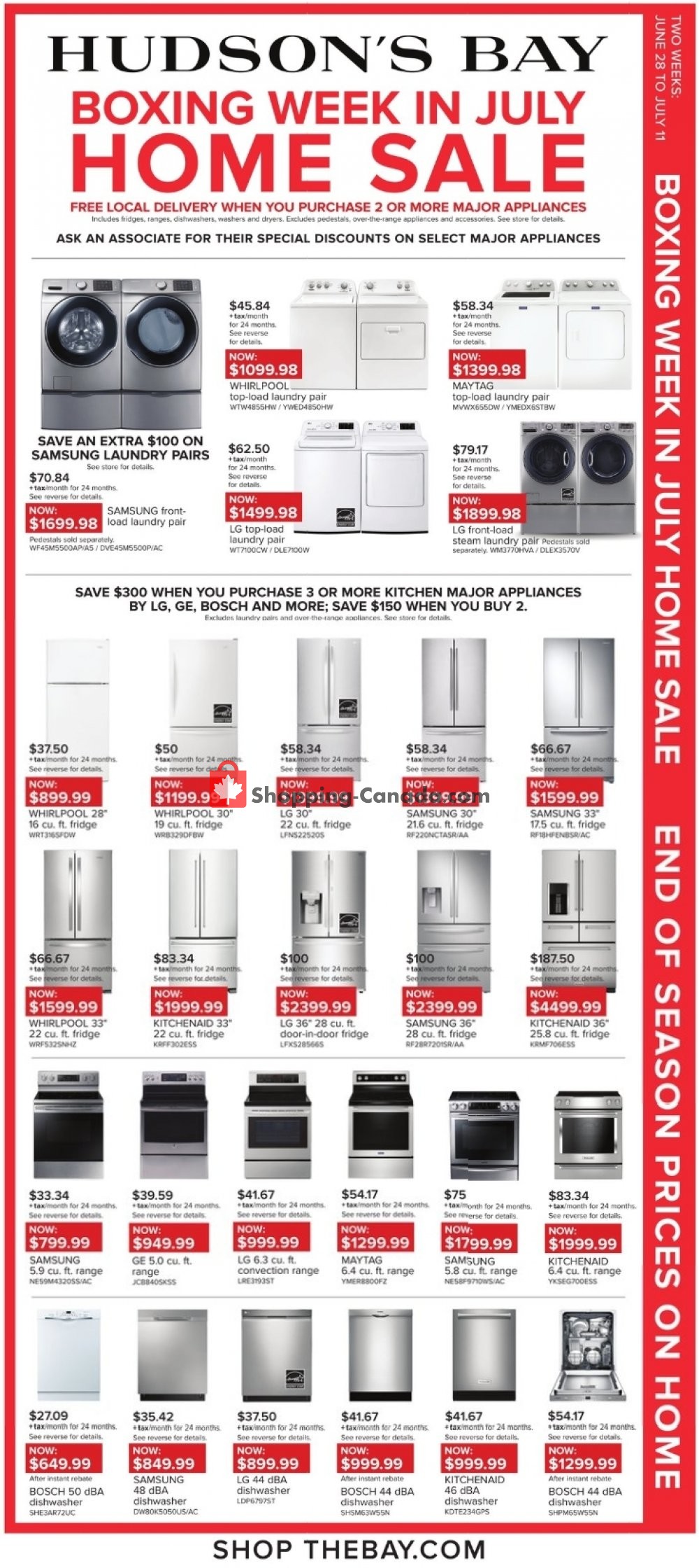 Hudson's Bay flyer from Friday June 28, 2019 to Thursday July 11, 2019 - page 1