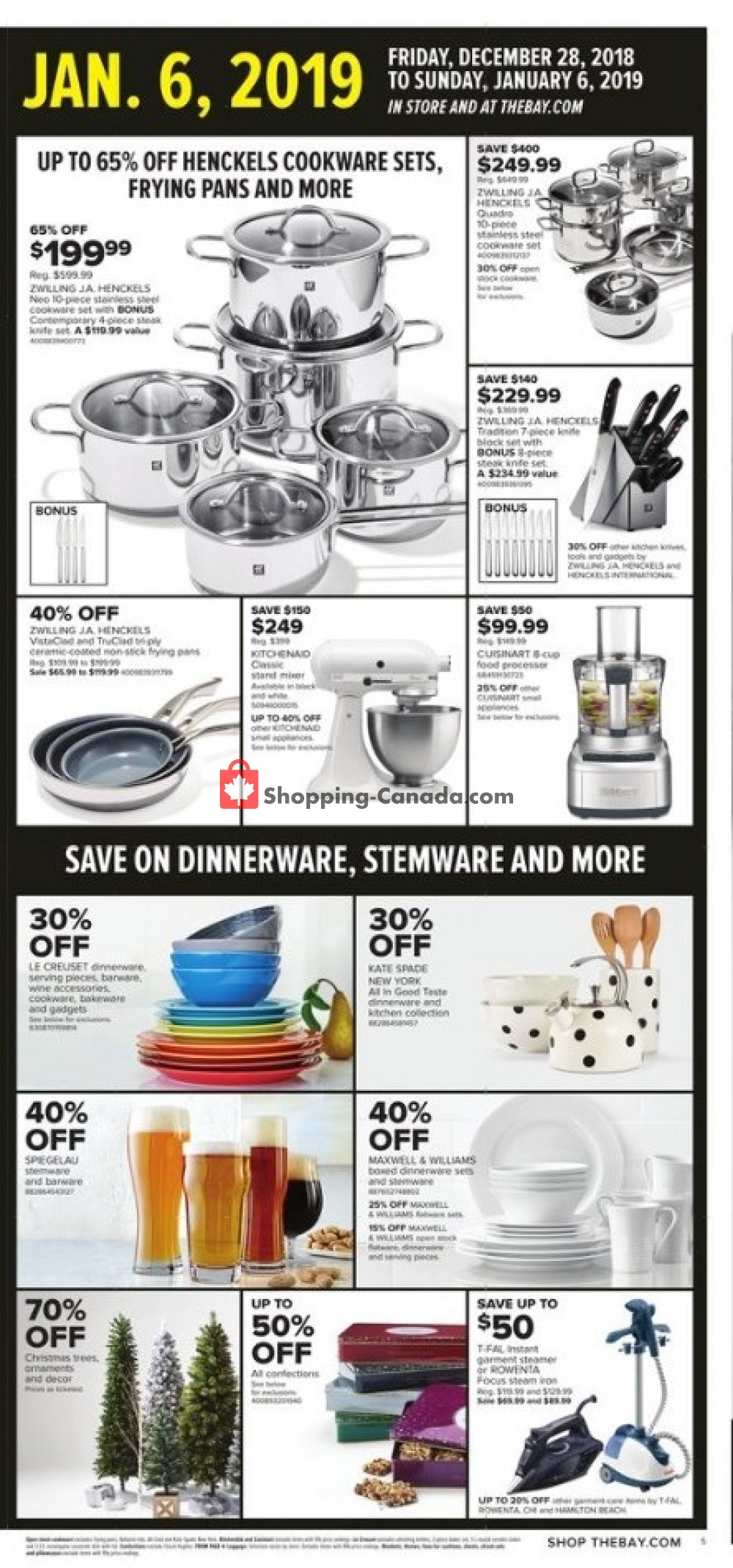 Hudson's Bay flyer from Friday December 28, 2018 to Sunday January 6, 2019 - page 6