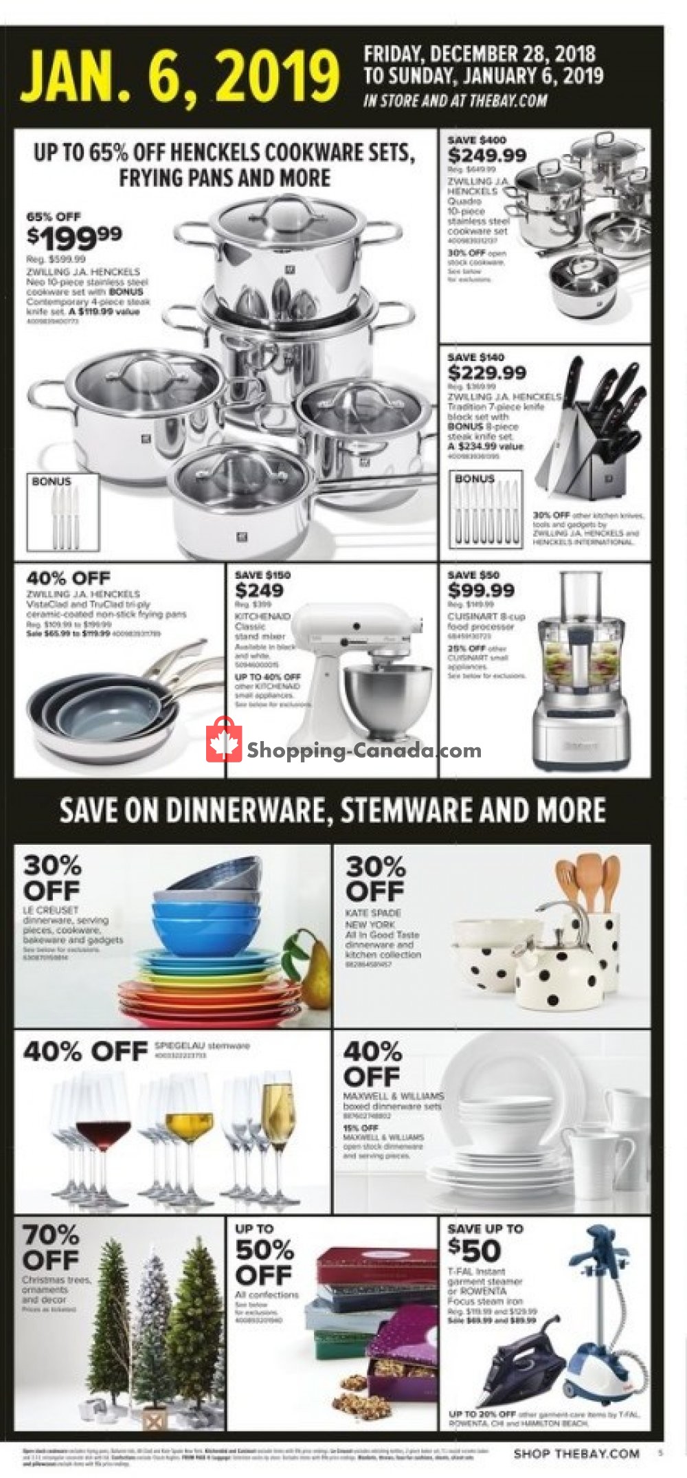 Hudson's Bay flyer from Friday December 28, 2018 to Sunday January 6, 2019 - page 6