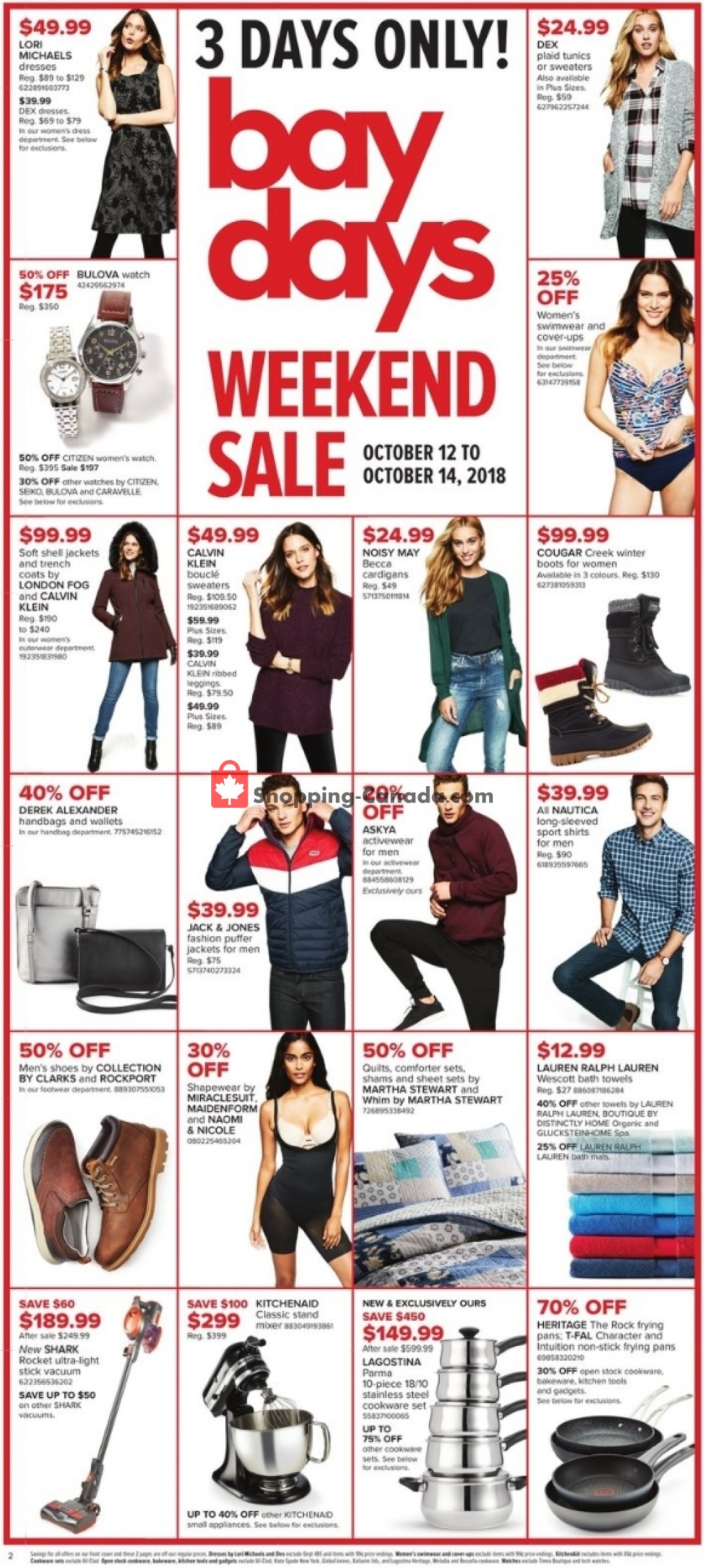 Hudson's Bay flyer from Friday October 12, 2018 to Thursday October 18, 2018 - page 3