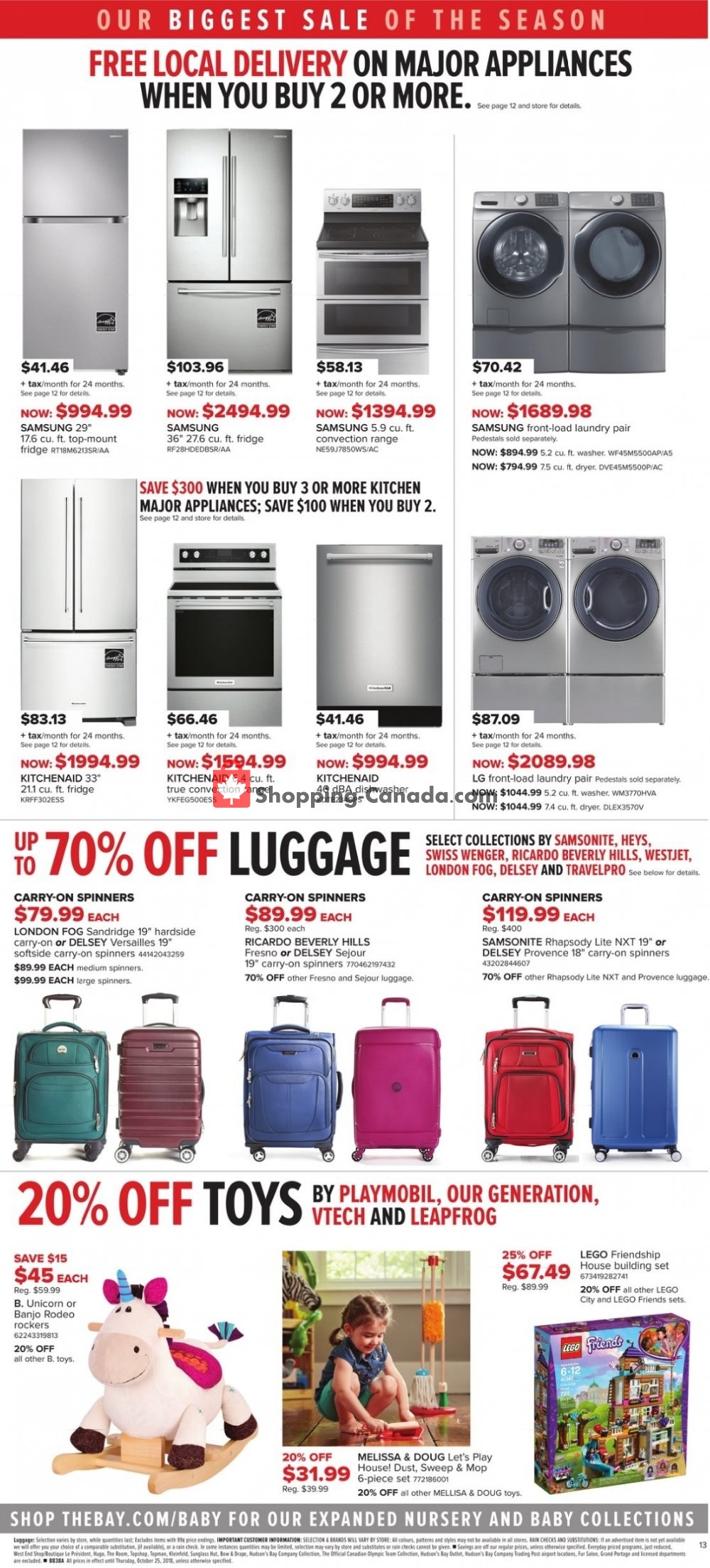 Hudson's Bay flyer from Friday October 19, 2018 to Thursday October 25, 2018 - page 15