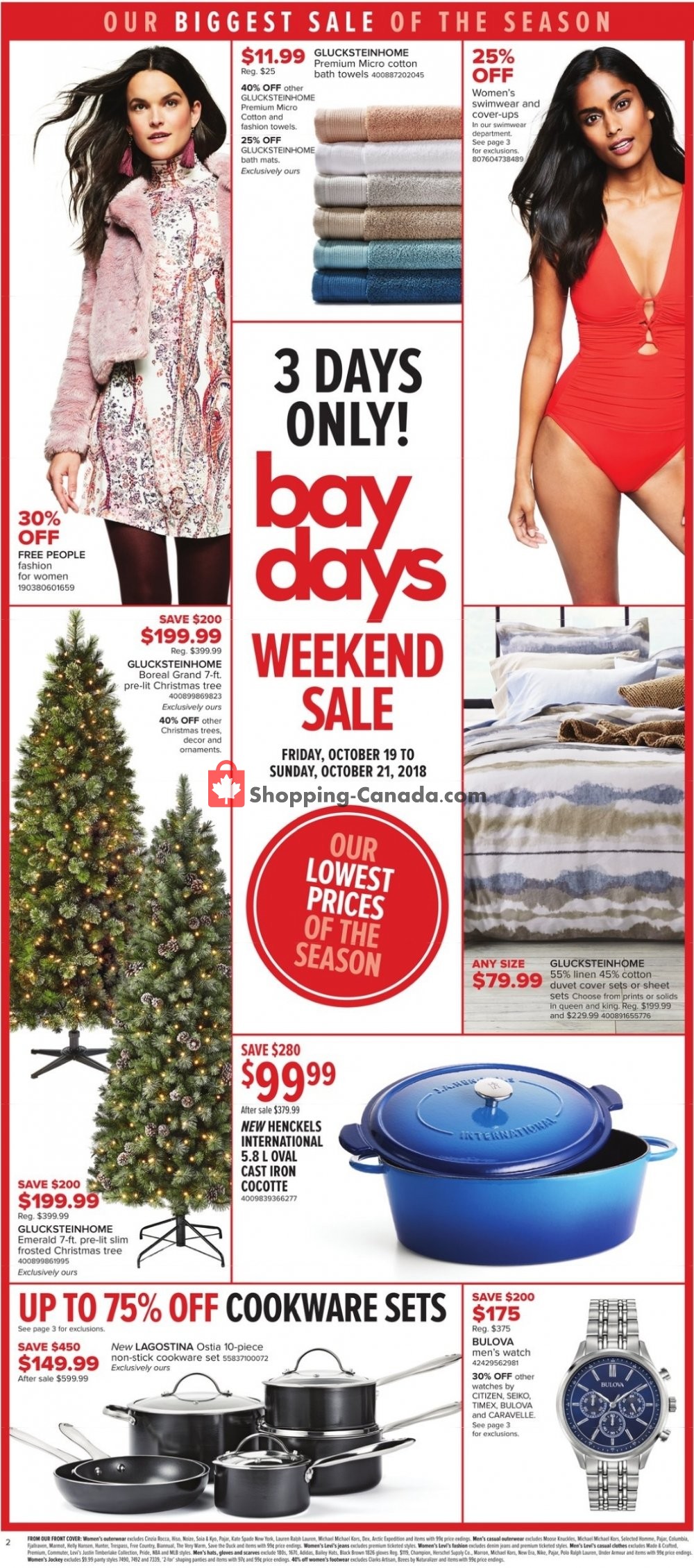 Hudson's Bay flyer from Friday October 19, 2018 to Thursday October 25, 2018 - page 3