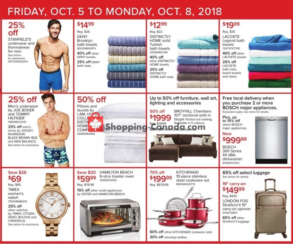 Hudson's Bay flyer from Friday October 5, 2018 to Thursday October 11, 2018 - page 4
