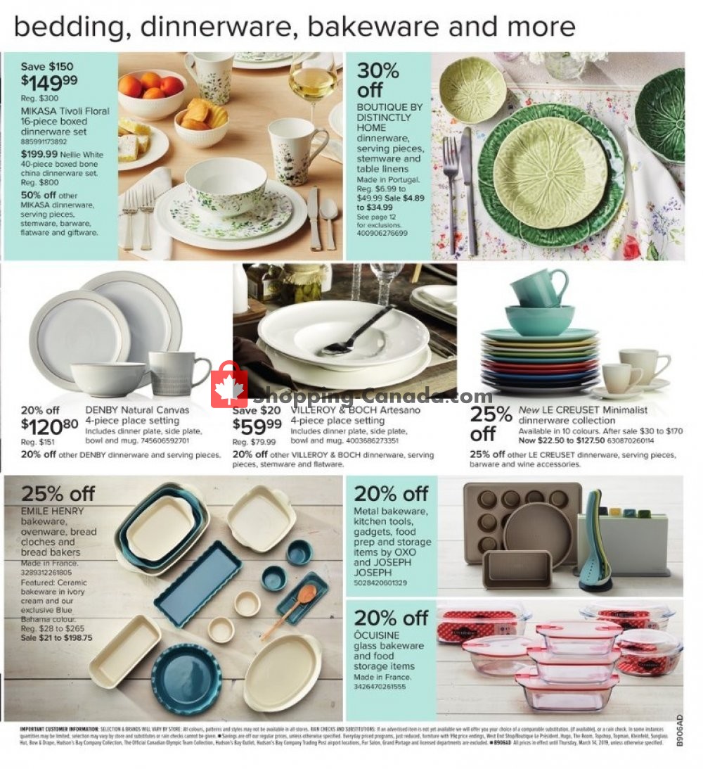 Hudson's Bay flyer from Friday March 8, 2019 to Thursday March 14, 2019 - page 14