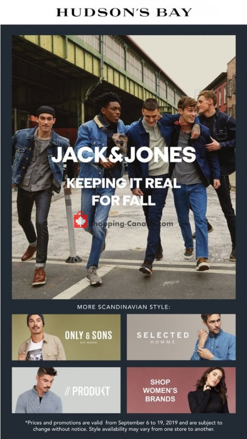 Hudson's Bay flyer from Wednesday September 4, 2019 to Tuesday September 10, 2019 - page 1