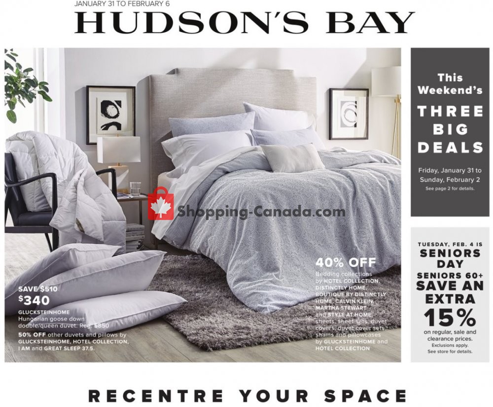 Hudson's Bay flyer from Friday January 31, 2020 to Thursday February 6, 2020 - page 1
