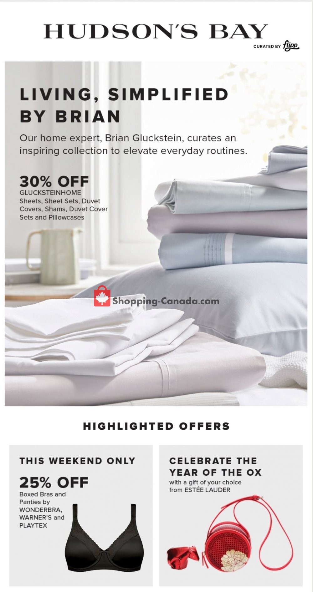 Hudson's Bay flyer from Friday January 22, 2021 to Thursday January 28, 2021 - page 1
