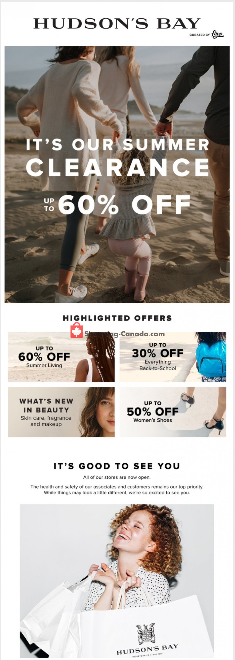 Hudson's Bay flyer from Friday August 7, 2020 to Friday August 14, 2020 - page 1