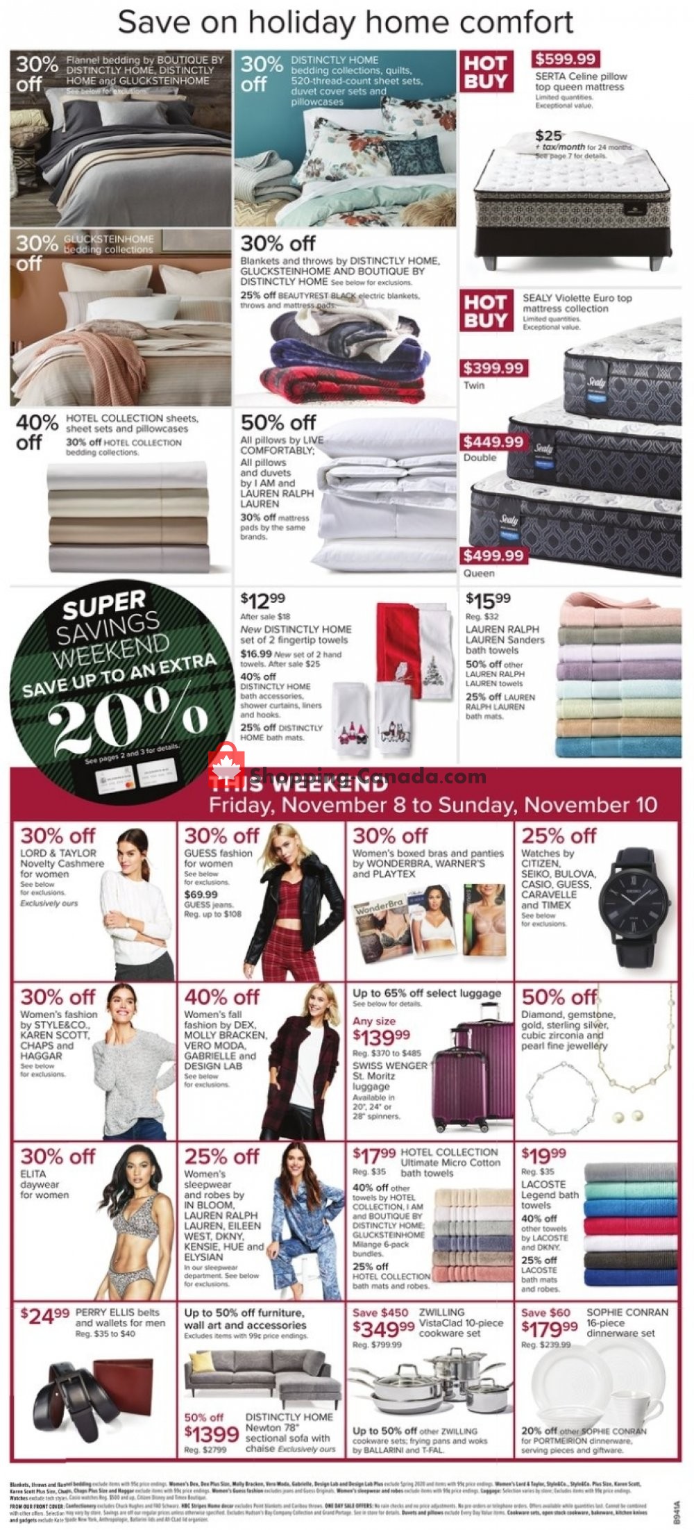 Hudson's Bay flyer from Friday November 8, 2019 to Thursday November 14, 2019 - page 2