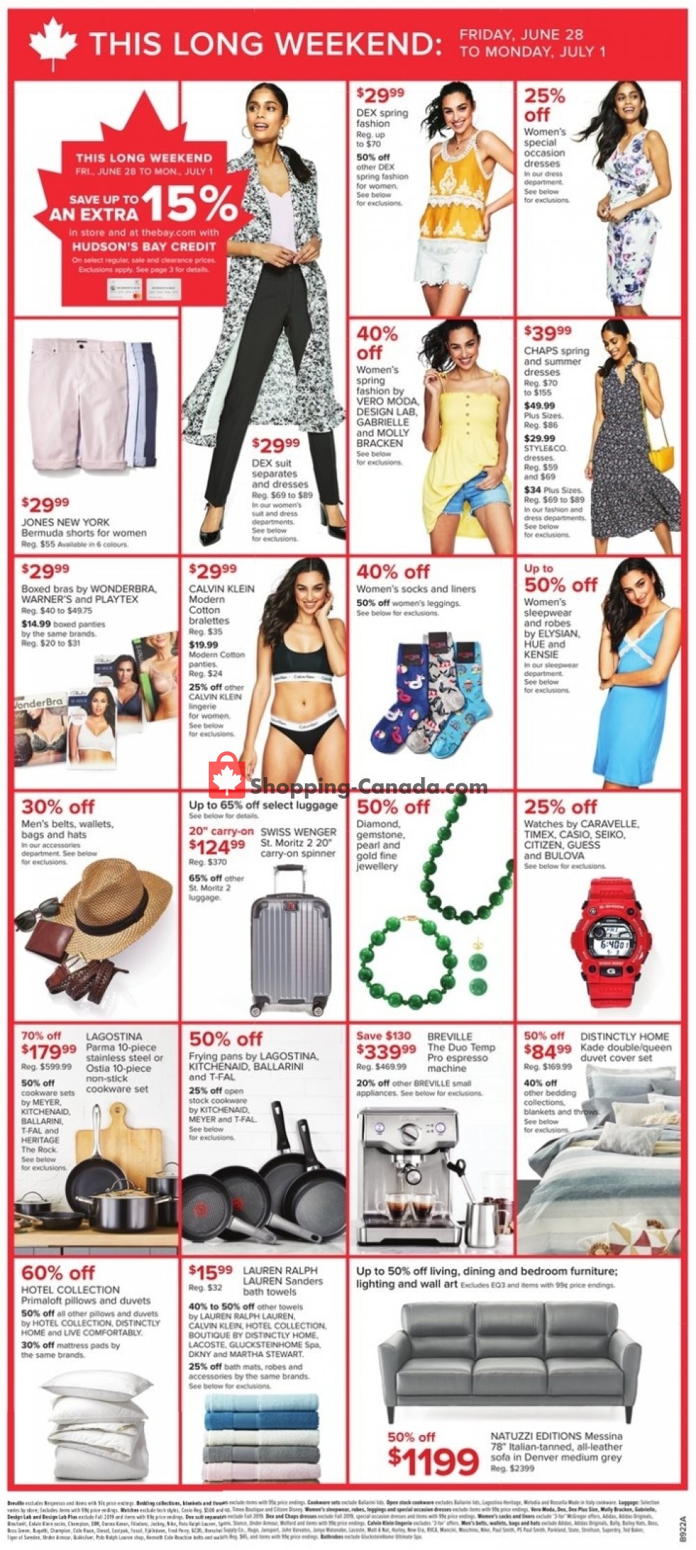 Hudson's Bay flyer from Friday June 28, 2019 to Thursday July 4, 2019 - page 2