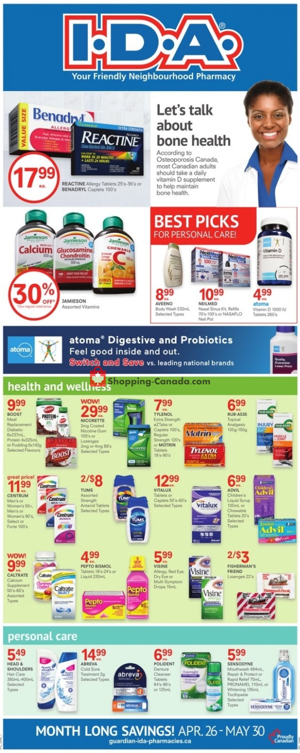 I.D.A. flyer from Friday April 26, 2019 to Thursday May 30, 2019 - page 1