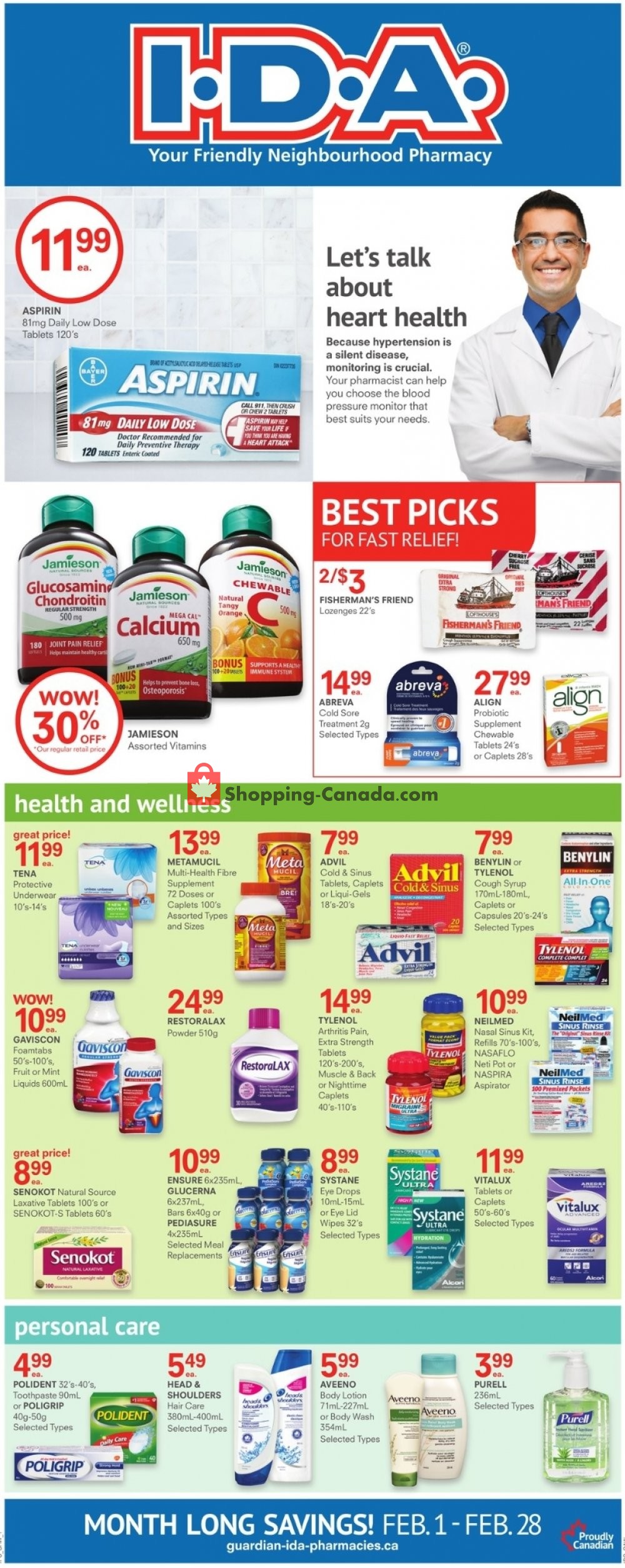 I.D.A. flyer from Friday February 1, 2019 to Thursday February 28, 2019 - page 1