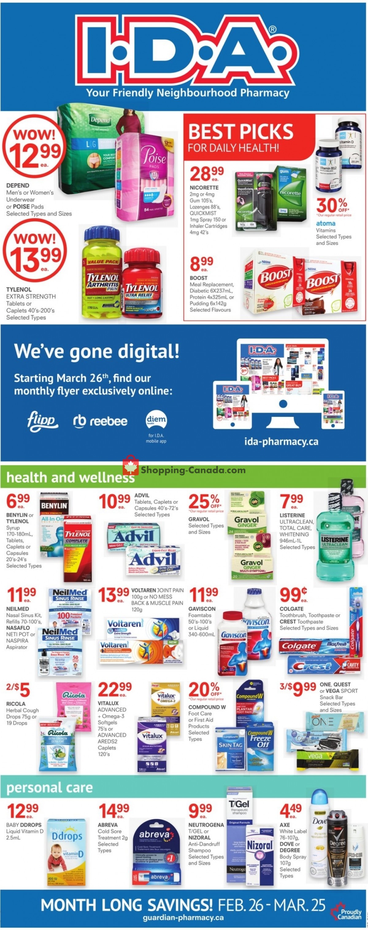 I.D.A. flyer from Friday February 26, 2021 to Thursday March 25, 2021 - page 1