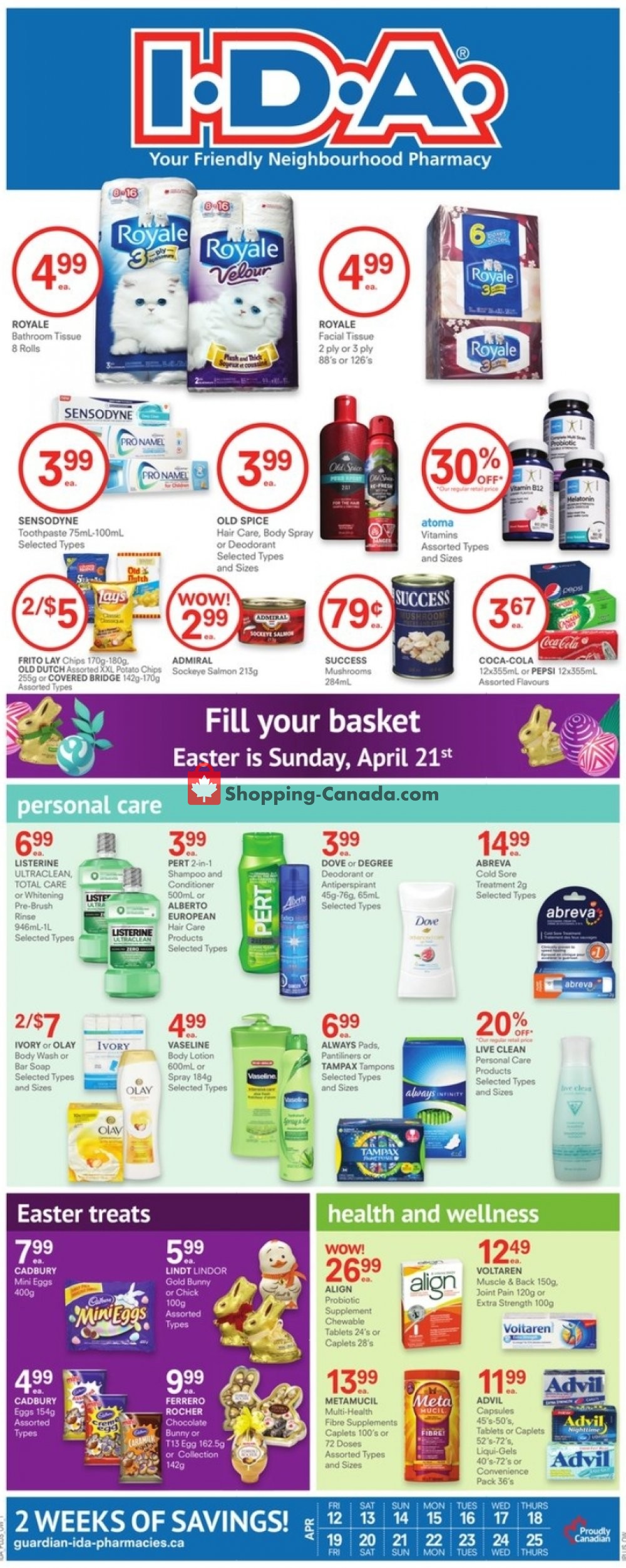 I.D.A. flyer from Friday April 12, 2019 to Thursday April 25, 2019 - page 1