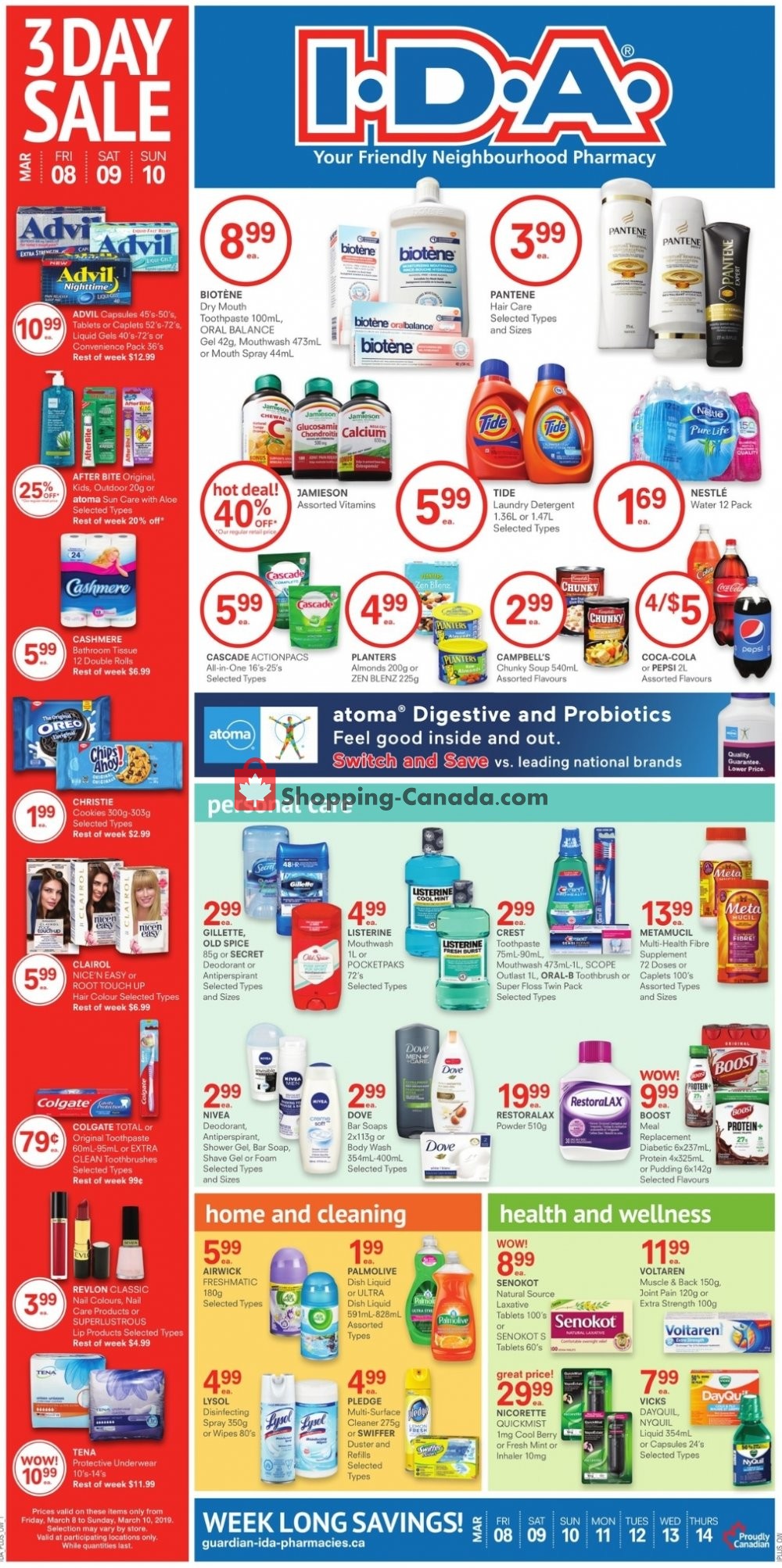 I.D.A. flyer from Friday March 8, 2019 to Thursday March 14, 2019 - page 1