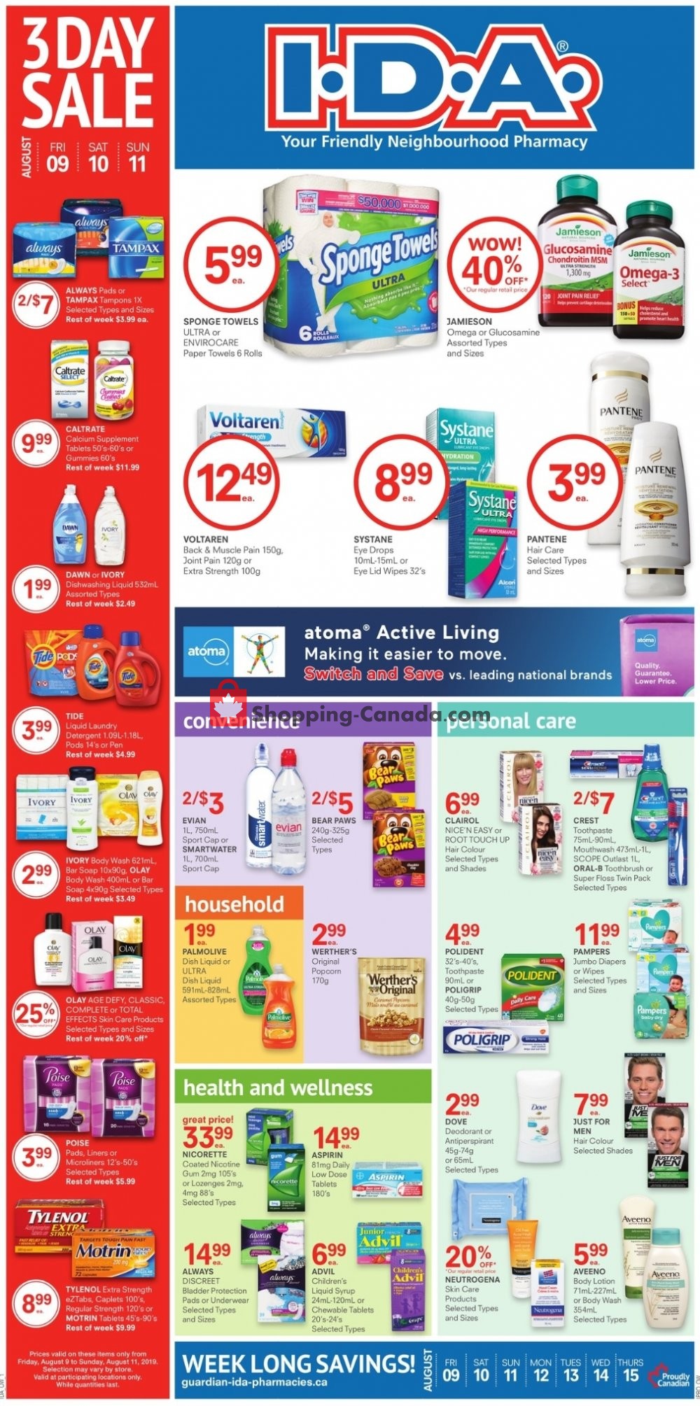 I.D.A. flyer from Friday August 9, 2019 to Thursday August 15, 2019 - page 1