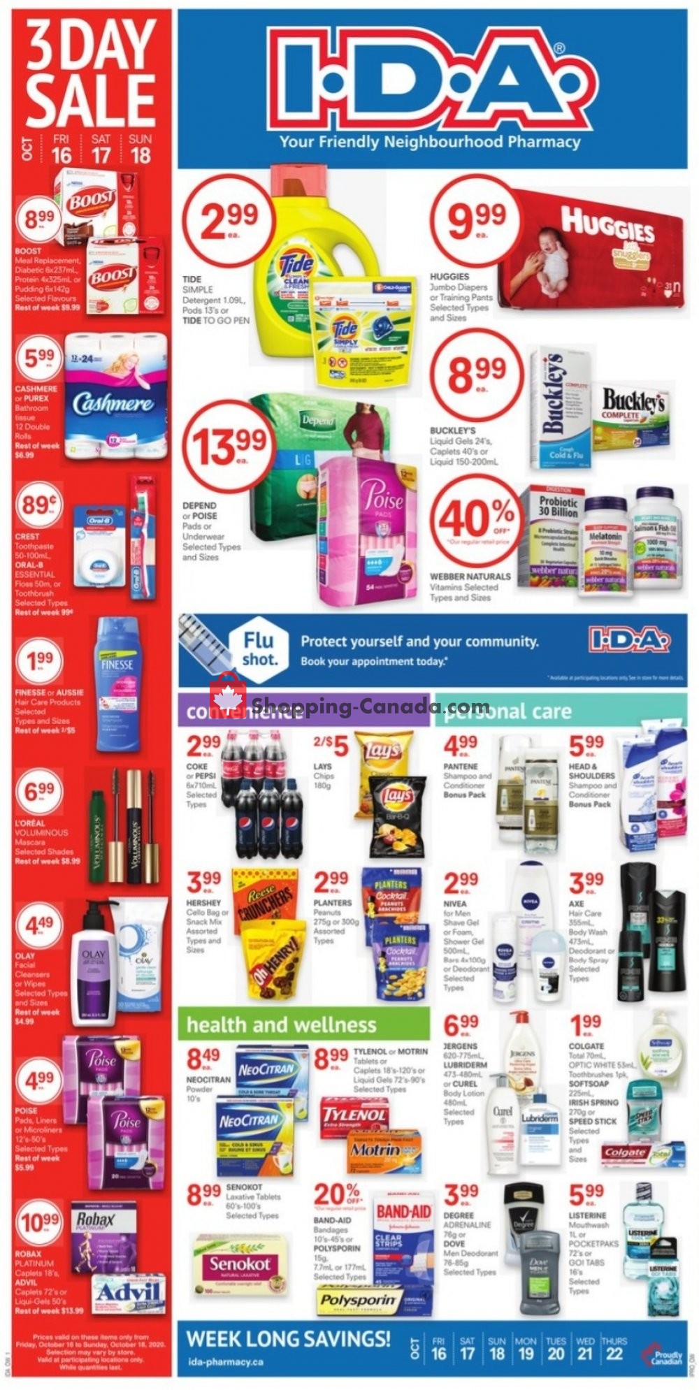 I.D.A. flyer from Friday October 16, 2020 to Thursday October 22, 2020 - page 1
