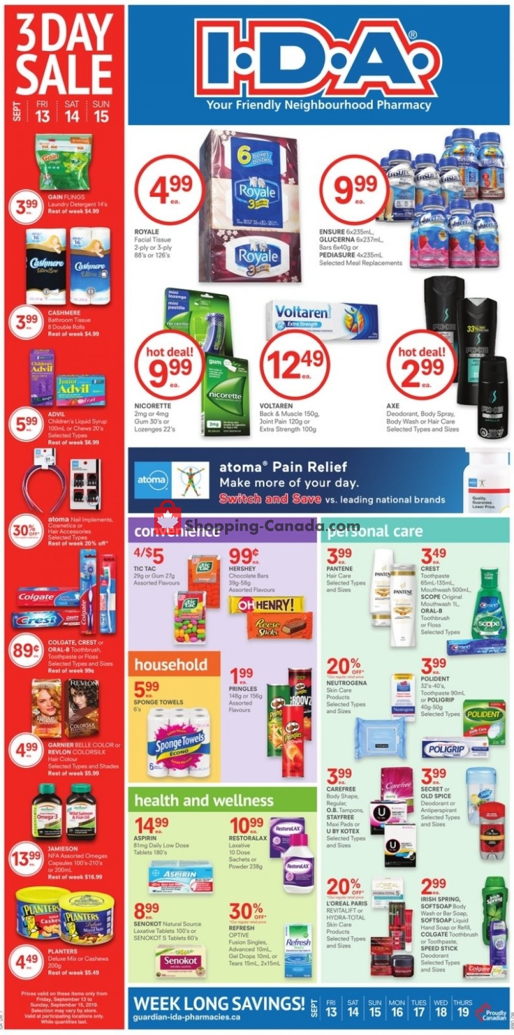 I.D.A. flyer from Friday September 13, 2019 to Thursday September 19, 2019 - page 1