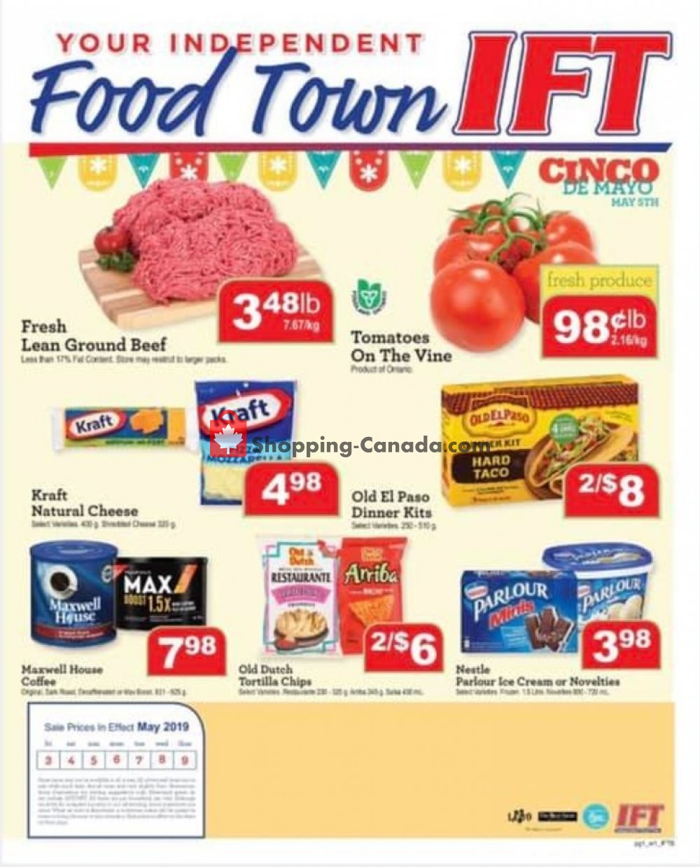 IFT Independent Food Town flyer from Friday May 3, 2019 to Thursday May 9, 2019 - page 1