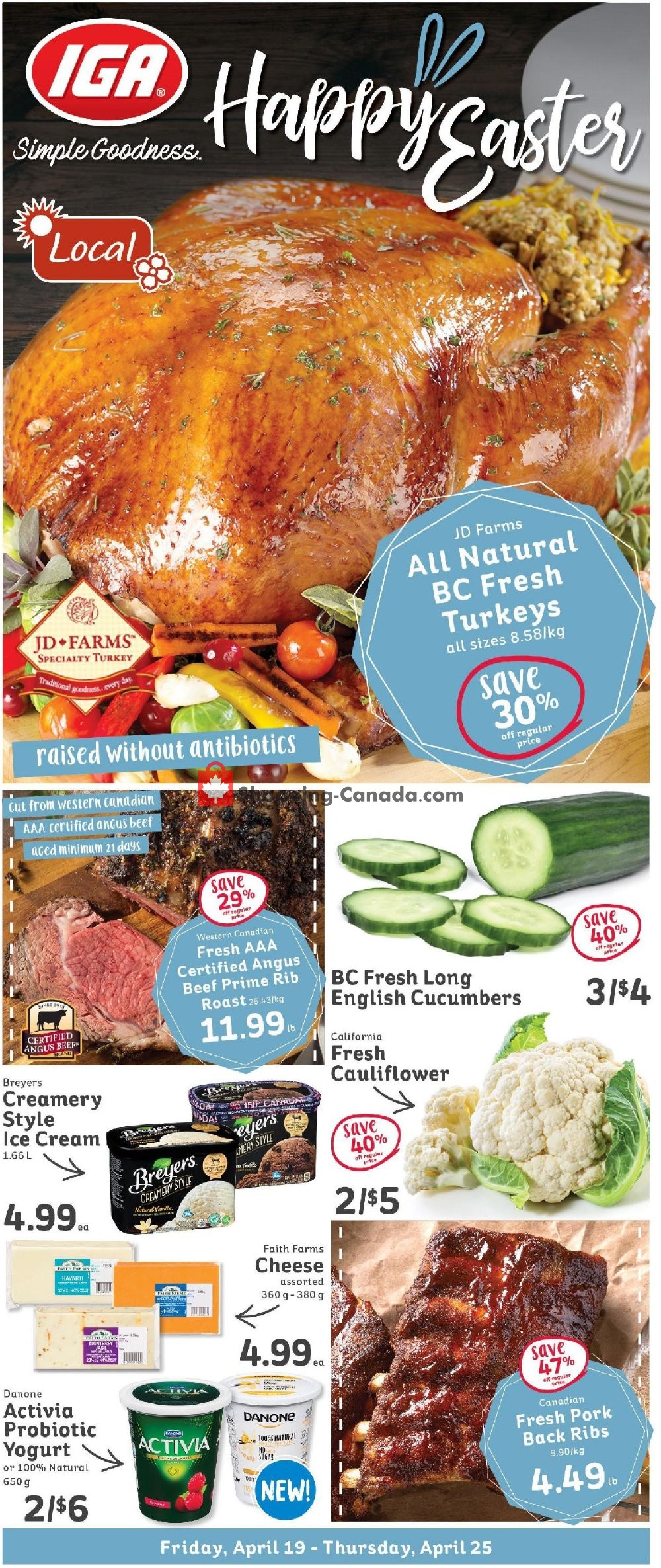 IGA Extra flyer from Friday April 19, 2019 to Thursday April 25, 2019 - page 1