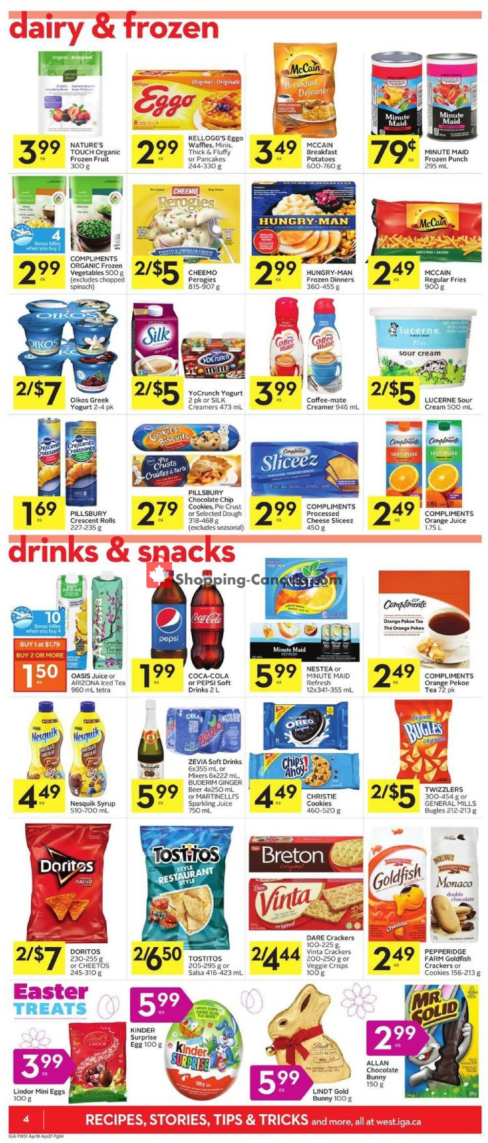 IGA Extra flyer from Thursday April 18, 2019 to Wednesday April 24, 2019 - page 4
